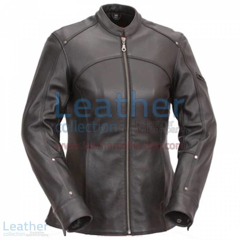 3/4 Length Touring Motorcycle Leather Jacket | 3/4 length leather jacket,3/4 length jacket