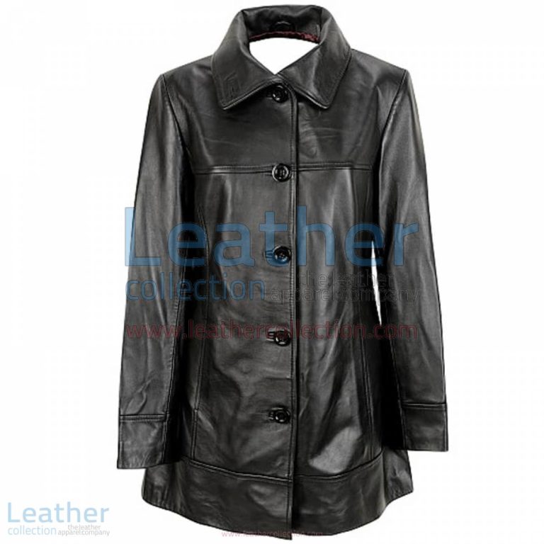 6 Button Leather Coat | cheap coat,button coat