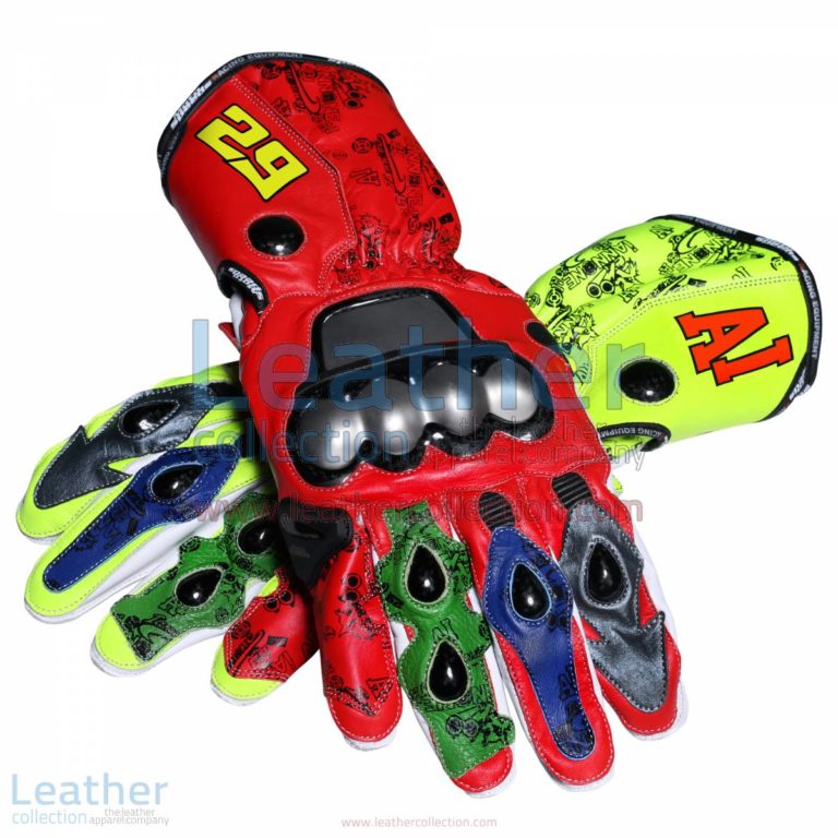 Andrea Iannone 2013 Leather Motorbike Gloves | motorcycle gloves,Andrea Iannone