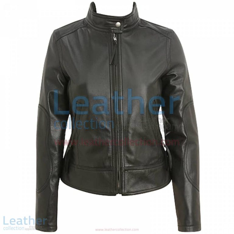 Band Collar Leather Motorcycle Jacket | leather motorcycle jacket,band collar jacket