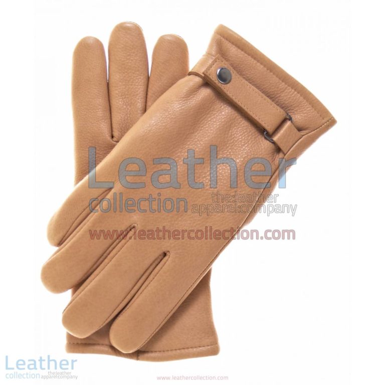 Beige Tough Leather Gloves with Thinsulate Lining | beige gloves,tough gloves