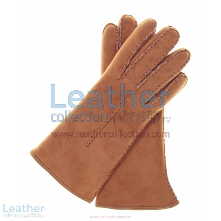 Beige Suede Lamb Shearling Gloves Womens | gloves womens,shearling gloves womens