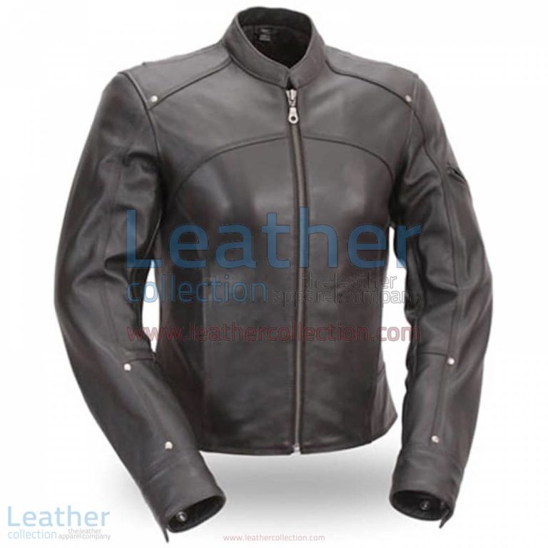 Black Leather Touring Motorcycle Jacket | touring jacket,touring motorcycle jacket