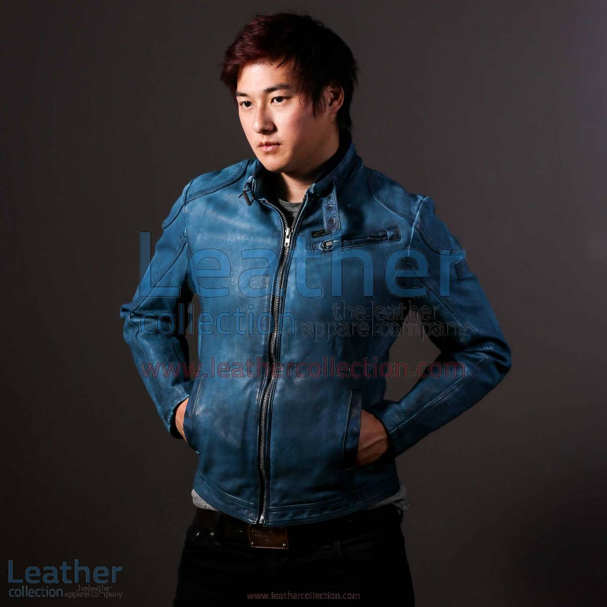 Blue Jazz Leather Jacket for Men | leather jacket for men,jazz jacket