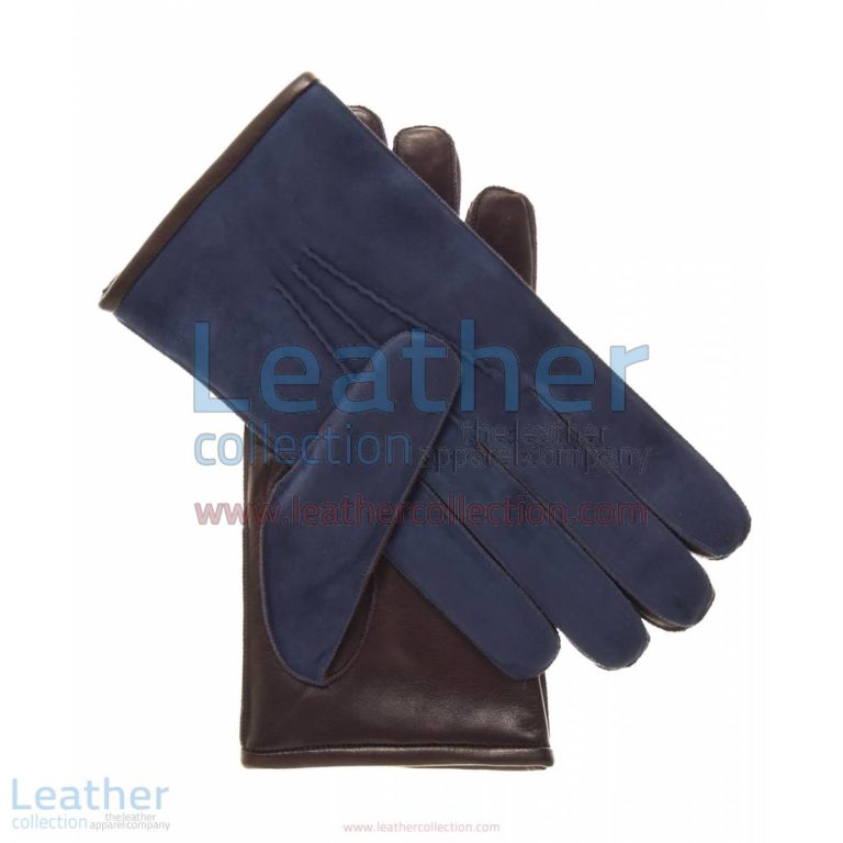 Blue Suede and Lambskin Gloves | lambskin gloves,blue suede gloves