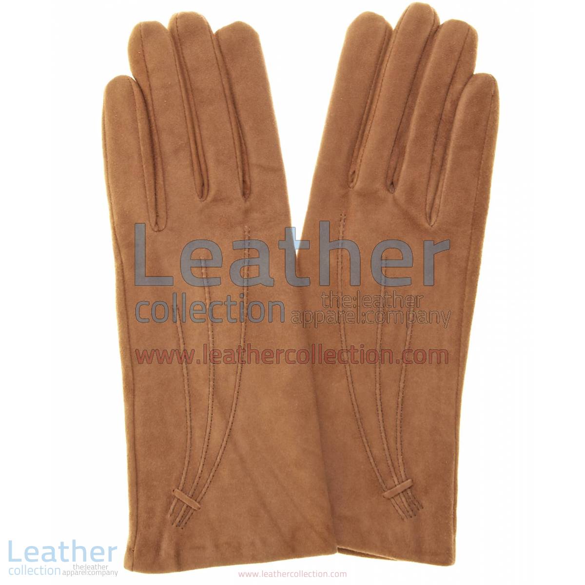 Brown Cashmere Lined Ladies Suede Gloves | brown suede gloves,cashmere gloves