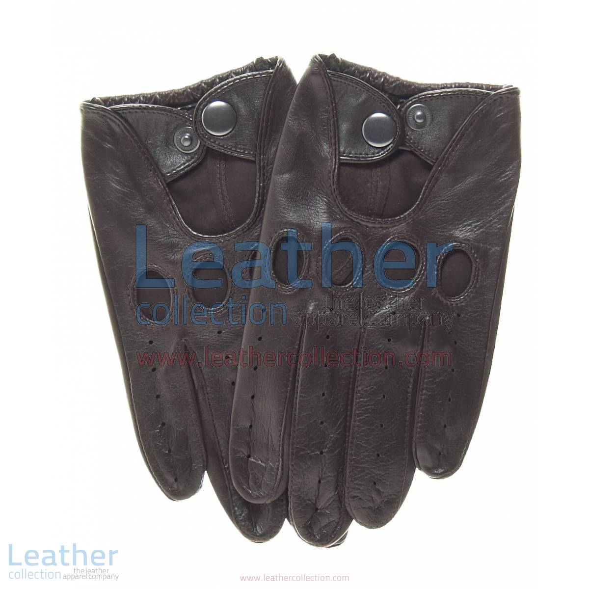 Brown Leather Fashion Driving Gloves