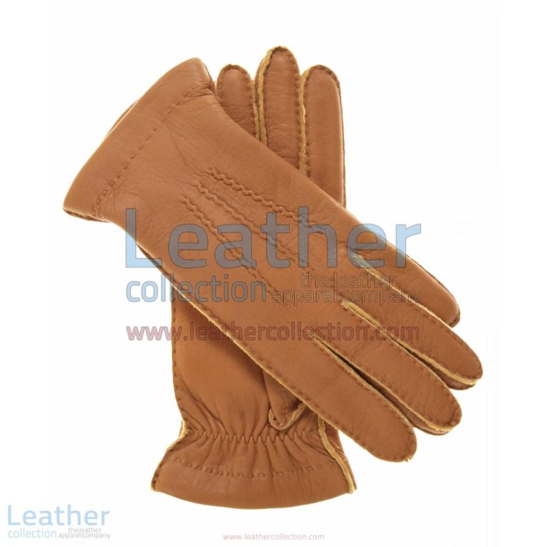 Cashmere Wool Lined Beige Lambskin Gloves | wool lined gloves,cashmere lined leather gloves