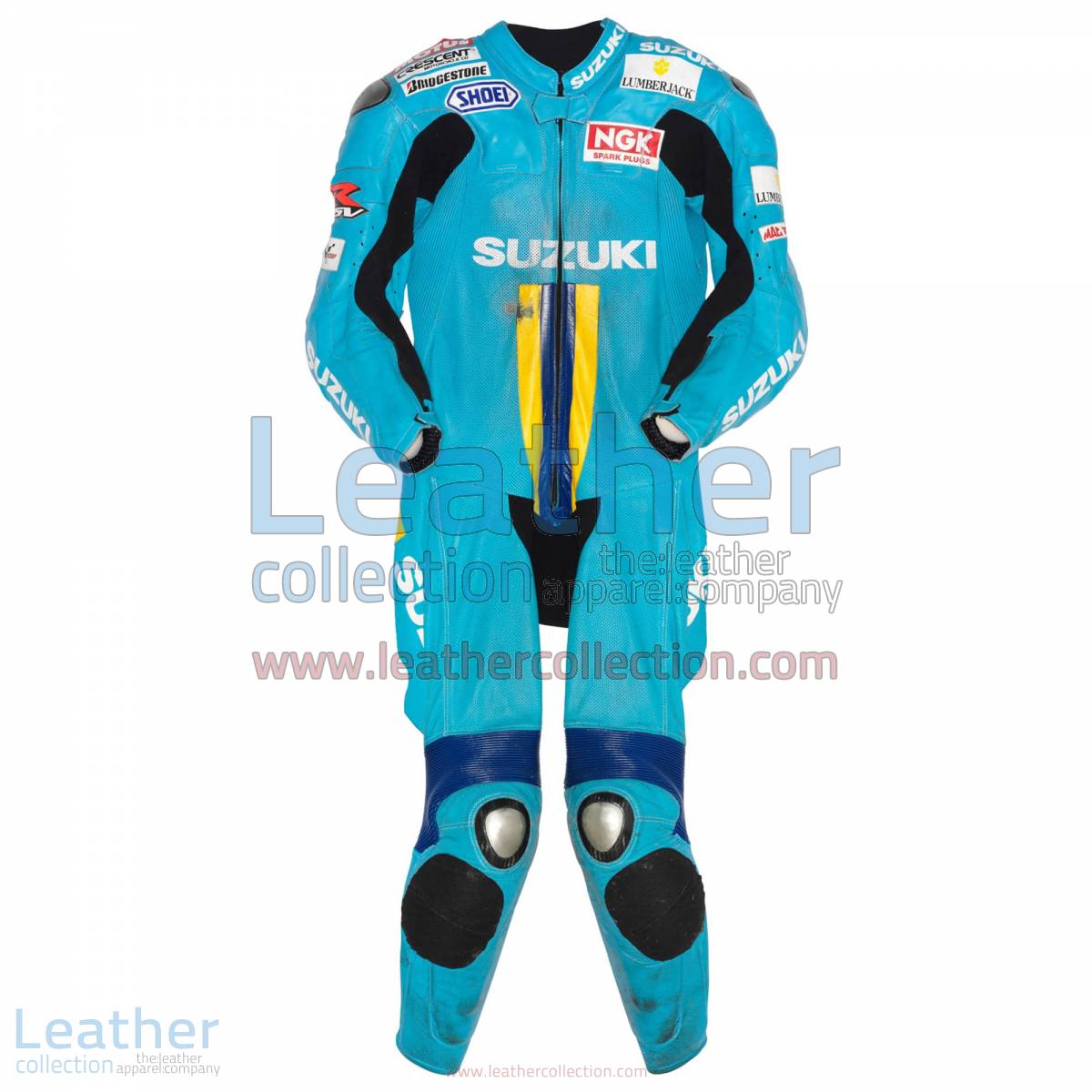 Chris Vermeulen Suzuki MotoGP 2007 Leather Suit | chris vermeulen,suzuki suit