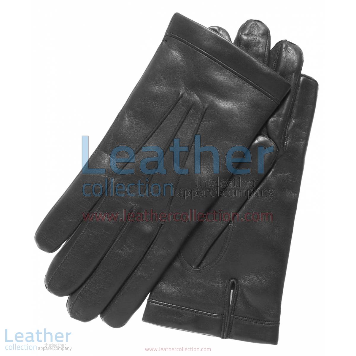 Classic Black Cashmere Lined Fashion Gloves | black fashion gloves,cashmere lined gloves