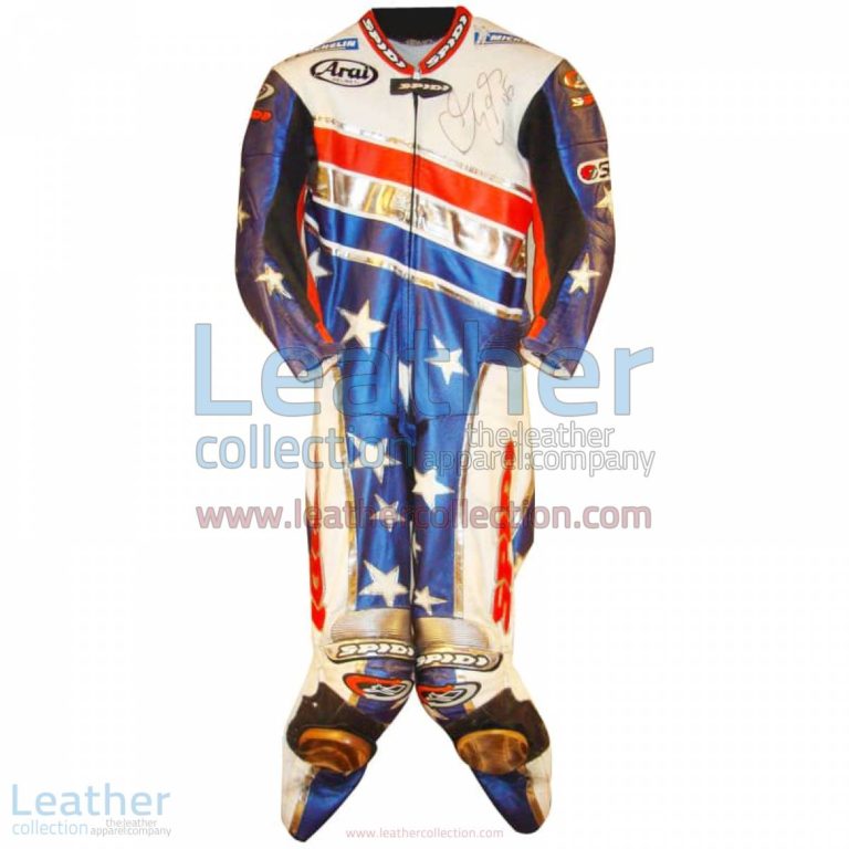 Colin Edwards Aprilia Leathers 2003 MotoGP Pre-season | motogp apparel,aprilia leathers