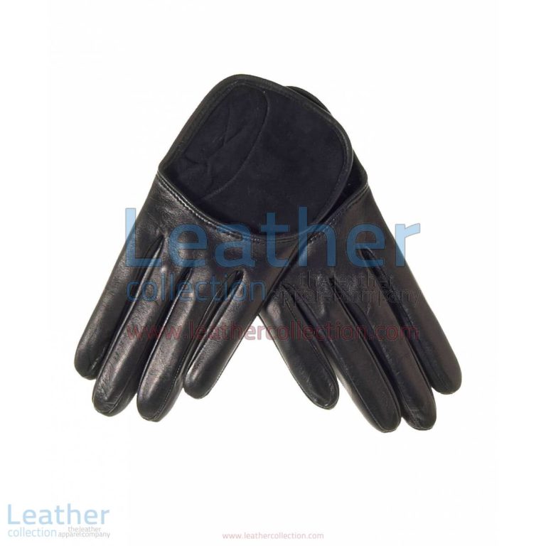 Fashion Black Short Leather Gloves | short leather gloves,short black gloves