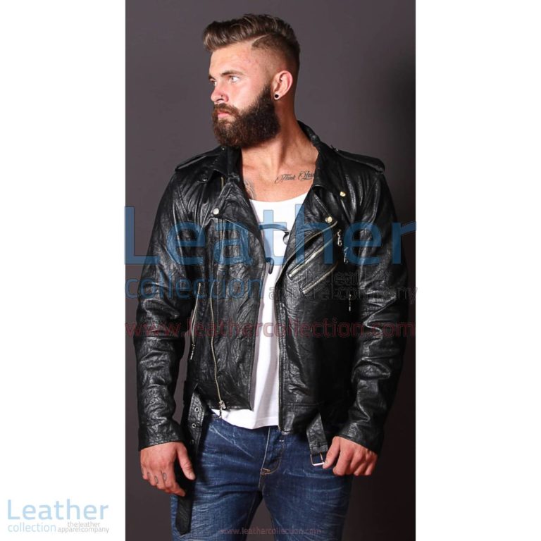 Fashion Men Wrinkle Leather Jacket | fashion men,leather jacket