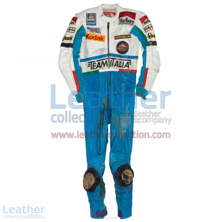 Fausto Gresini Garelli GP 1985 Racing Suit | racing apparel,racing suit