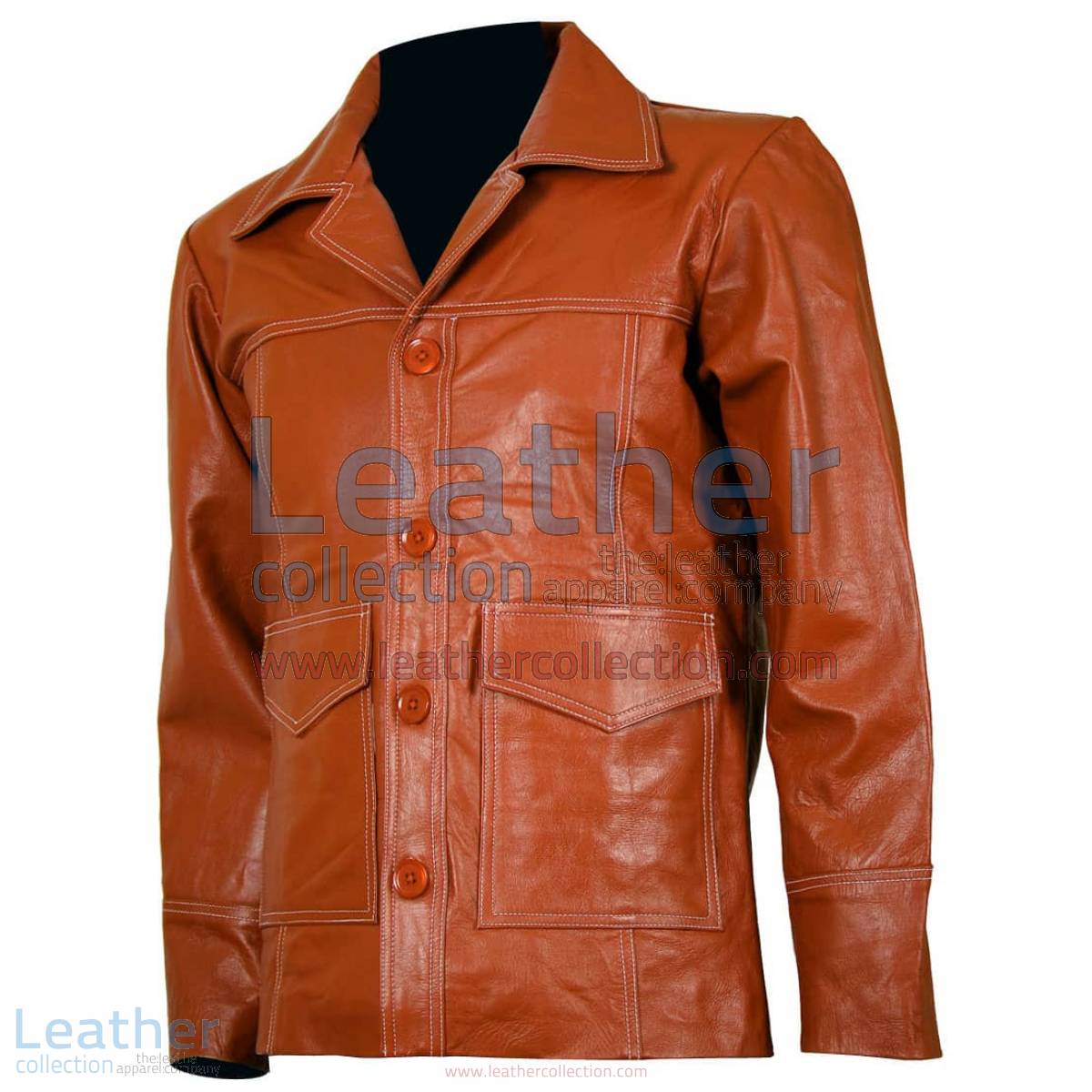 Fight Club Original Tan Leather Jacket | tan leather jacket,fight club jacket