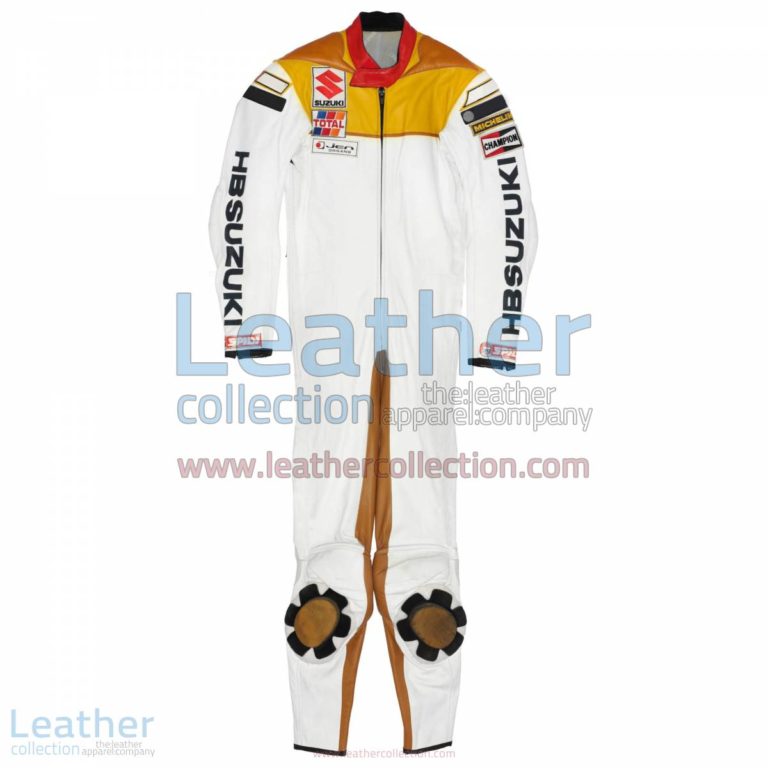 Franco Uncini Suzuki GP 1982 Leather Suit | suzuki motorcycle apparel,suzuki leather suit