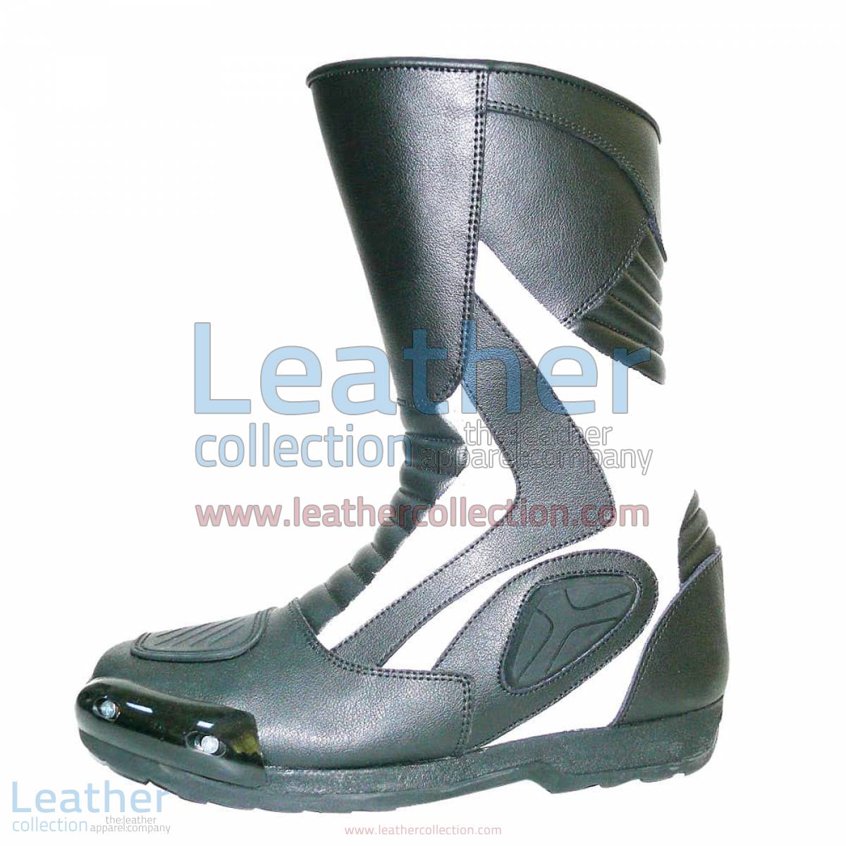 Heritage White Leather Racing Boots | heritage boots,racing boots