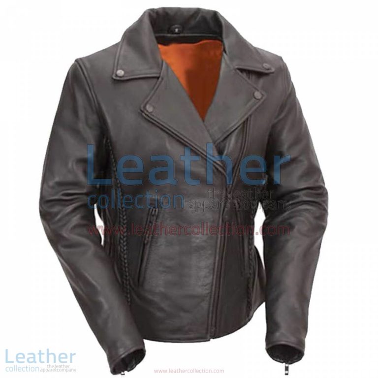 Ladies Biker Hourglass Leather Jacket | ladies biker jacket,hourglass jacket