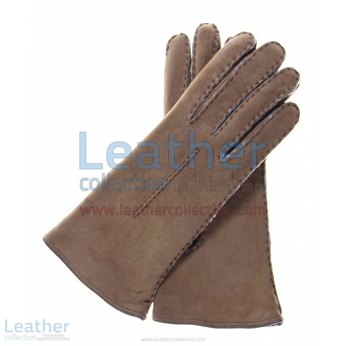 Ladies Brown Suede Lamb Shearling Gloves | suede gloves,brown suede gloves
