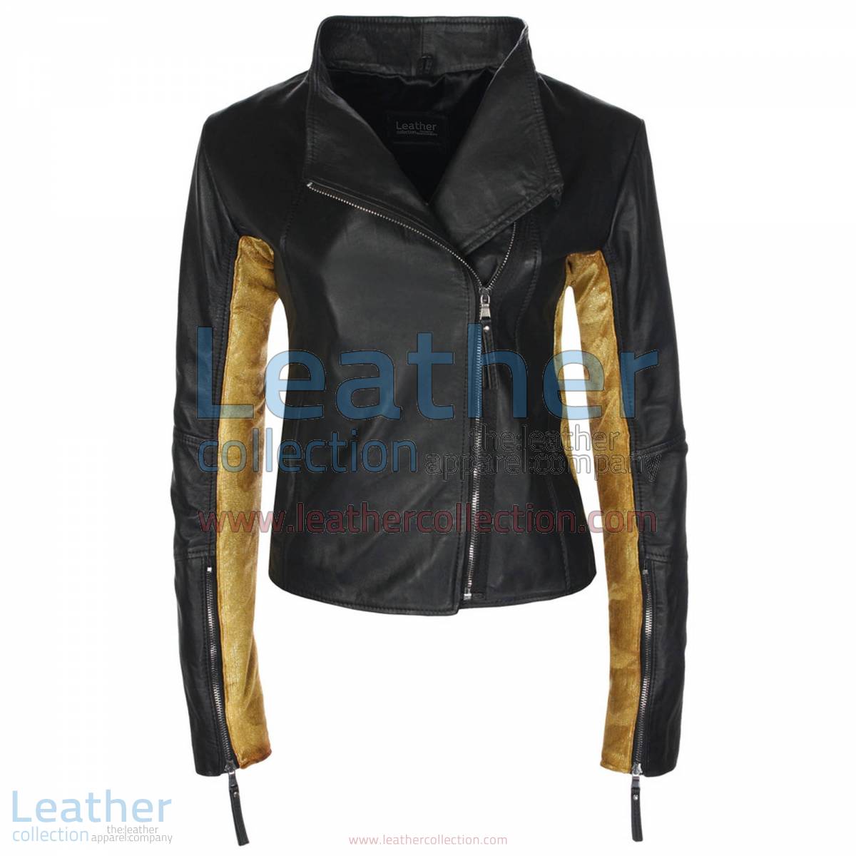 Black & Gold Sovereign JacketBlack & Gold Sovereign Jacket | ladies jacket,gold leather jacket