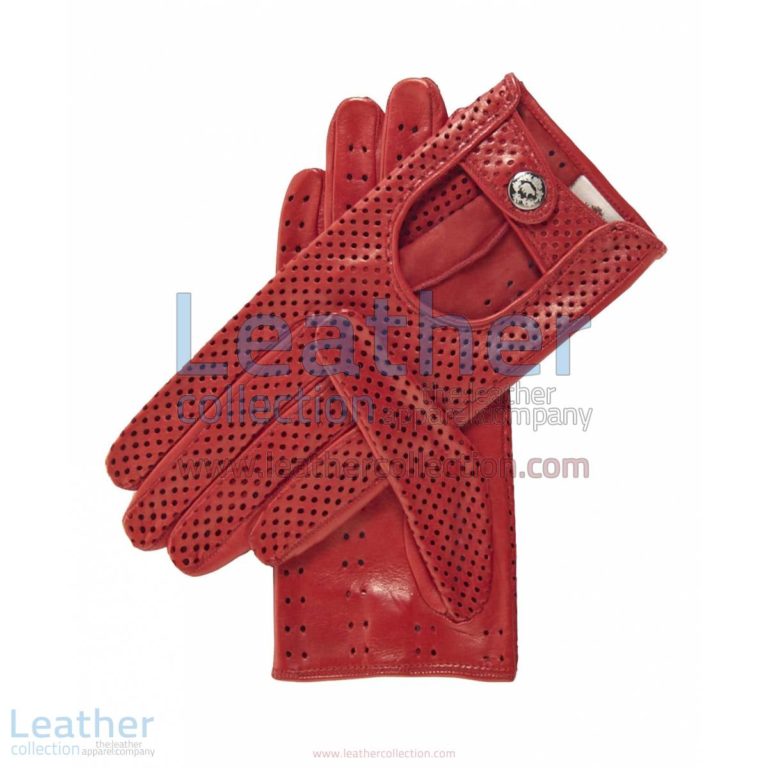 Ladies Summer Ventilated Red Driving Gloves | ladies driving gloves,summer driving gloves