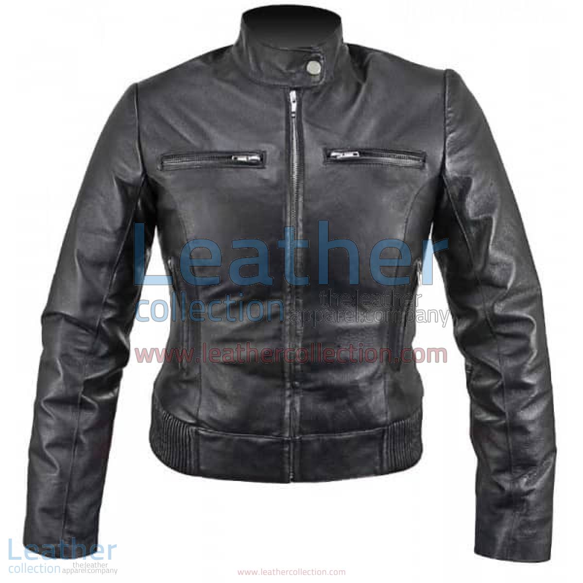Ladies Waist Length Leather Jacket | ladies leather jacket,waist length jacket