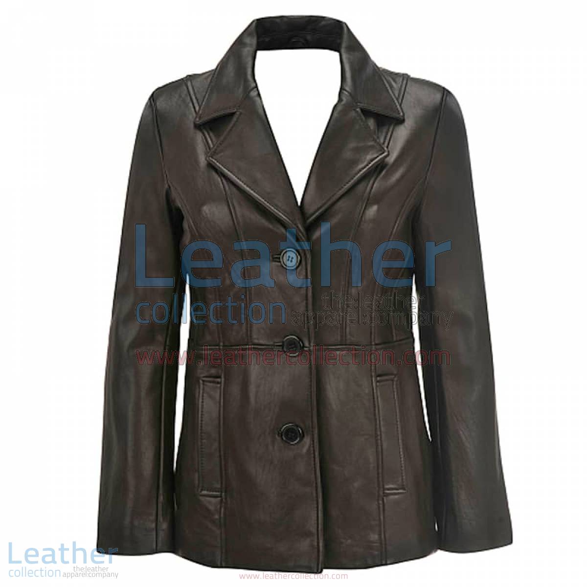 Leather 3 Button Blazer For Women | 3 button blazer,blazer for women