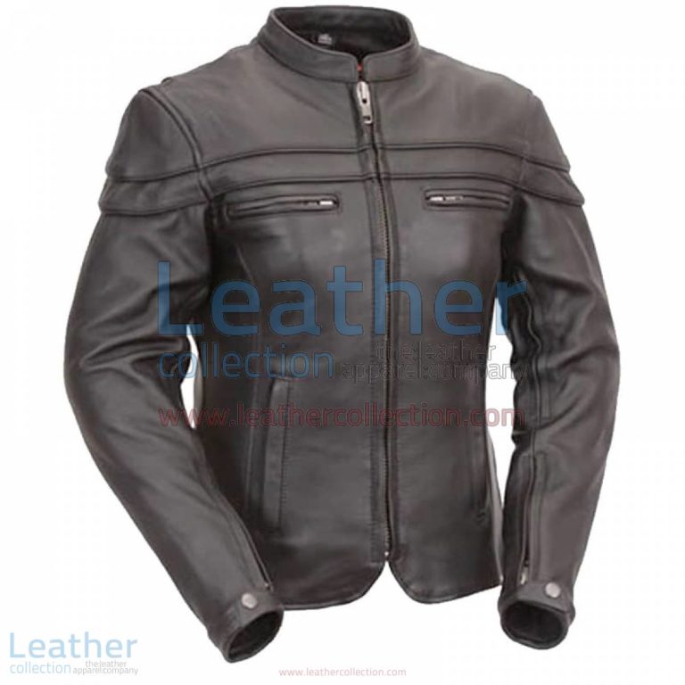 Leather Rider Touring Jacket with Sleeve & Pocket Vents | leather rider jacket,leather touring jacket