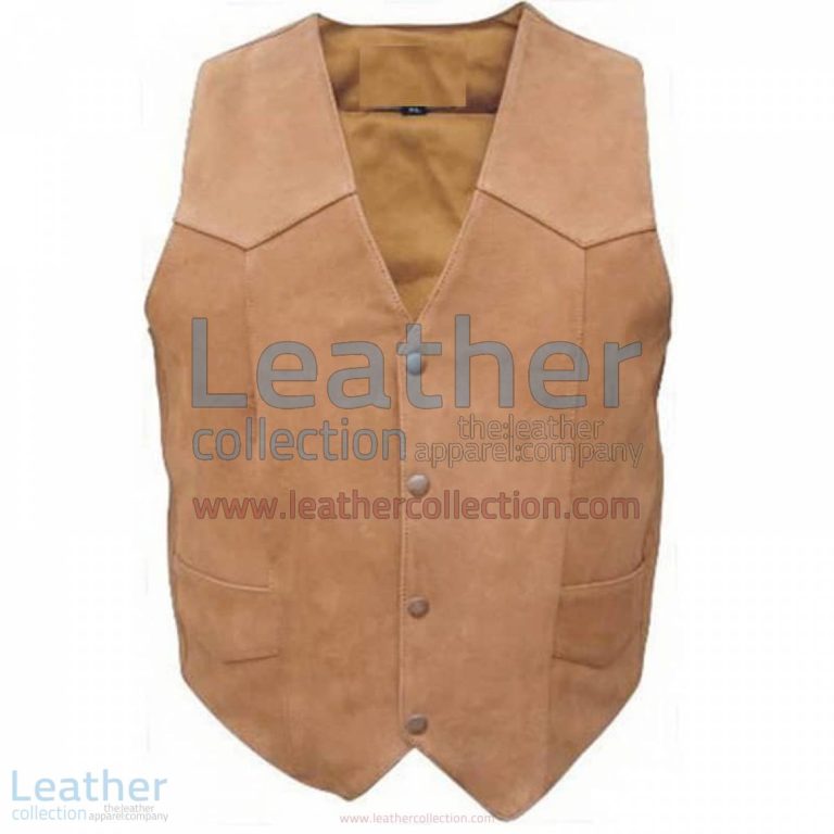 Men’s Gun Pocket Leather Vest | men leather vest,gun pocket vest