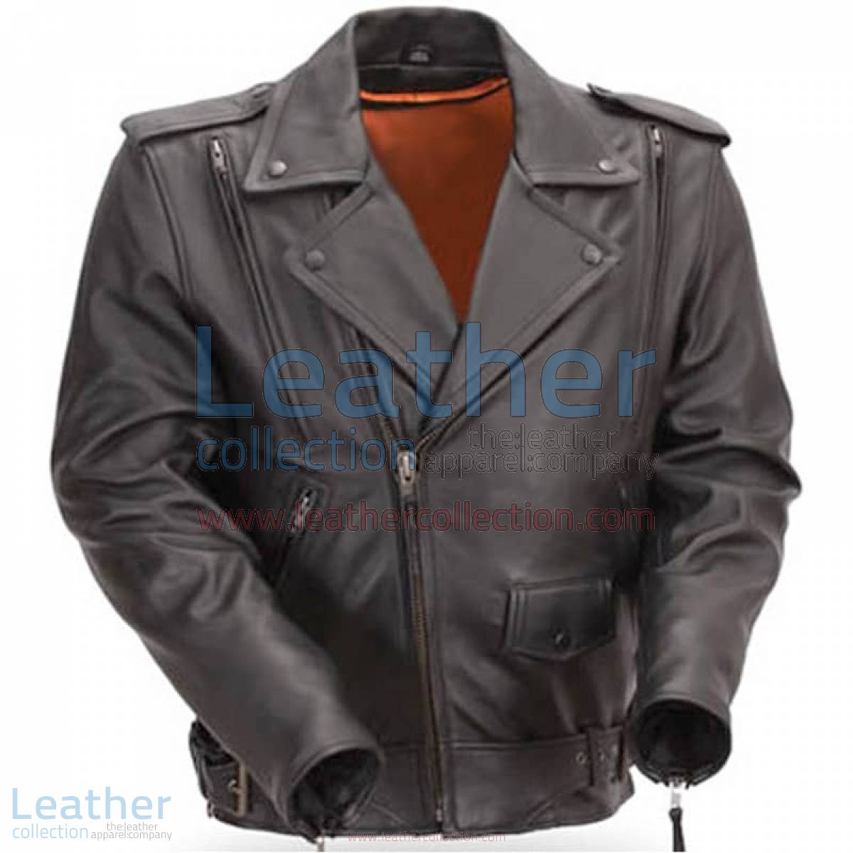 Mens Classic Motorcycle Jacket with Gun Metal Hardware | mens motorcycle jacket,classic motorcycle jacket