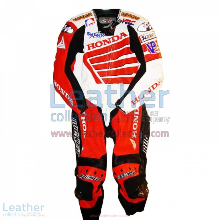 Miguel Duhamel Honda AMA 2008 Motorcycle Leathers | motorcycle leathers,honda motorcycle leathers