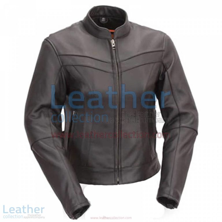 Motorcycle Touring Mandarin Collar Leather Jacket | touring jacket,mandarin collar leather jacket