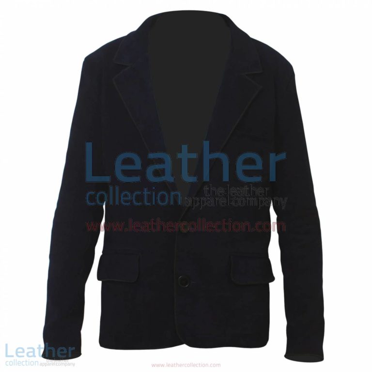 Navy Suede Fashion Leather Blazer | suede blazer,navy suede blazer