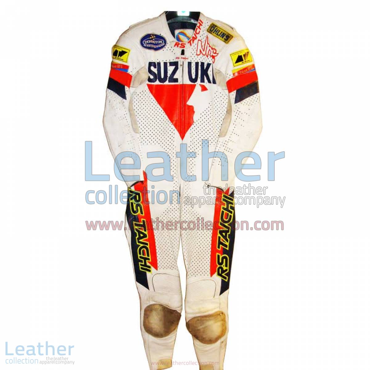 Niall Mackenzie Suzuki GP Racing Suit | suzuki racing apparel,suzuki racing suit