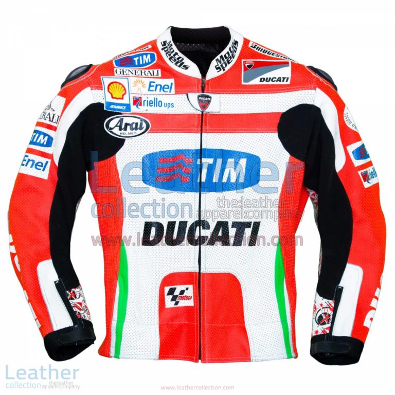 Nicky Hayden Ducati 2012 MotoGP Leather Jacket | Nicky Hayden,Nicky Hayden Ducati 2012 MotoGP Leather Jacket