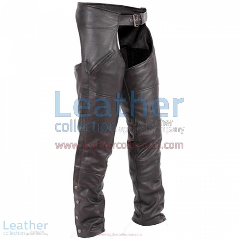 Premium Black Leather Motorbike Chaps | motorcycle chaps,Premium Black Leather motorcycle Chaps