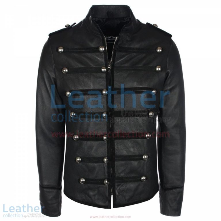 Prince Military Biker Leather Jacket | military biker jacket,prince jacket