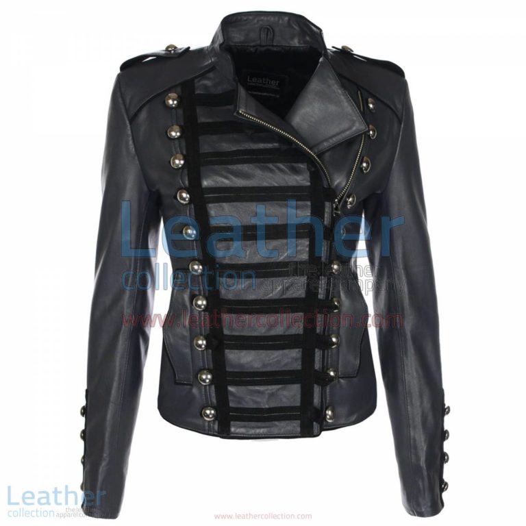 Princess Charcoal Leather Jacket | charcoal leather jacket,princess jacket
