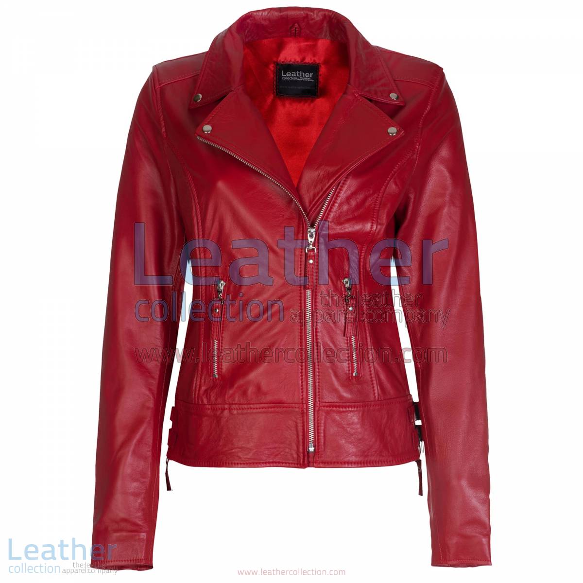 Red Vintage Biker Leather Jacket | red vintage jacket,vintage biker jacket