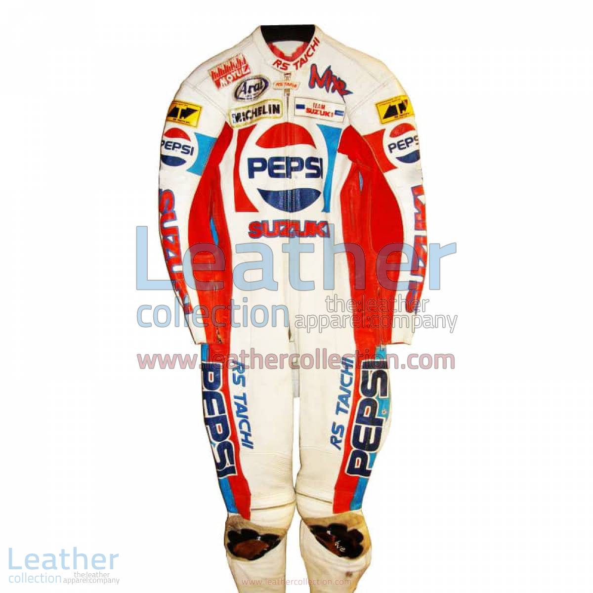 Rob McElnea Pepsi Suzuki GP 1988 Racing Leathers | suzuki racing apparel,racing leathers