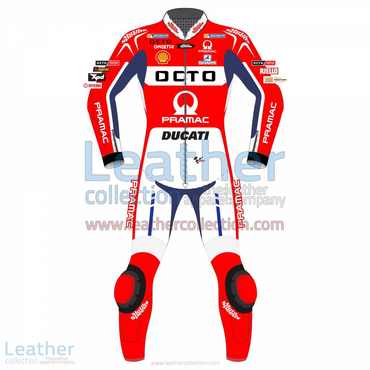 Scott Redding Ducati Pramac 2017 MotoGP Leather Suit | Scott Redding,Scott Redding Ducati Pramac 2017 MotoGP Leather Suit