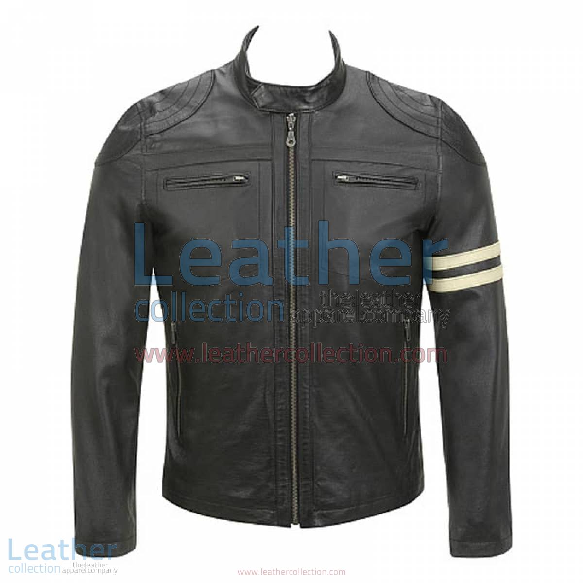 Semi Moto Stripes Leather Jacket | stripes jacket,leather jacket