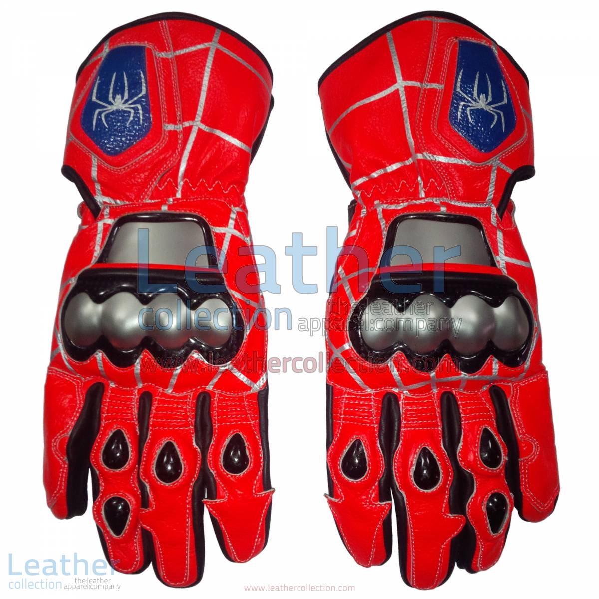 Spiderman Leather Motorbike Race Gloves | spiderman gloves,Spiderman leather motorcycle race gloves