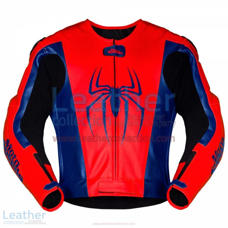 Spiderman Leather Motorcycle Jacket | Spiderman jacket,Spiderman Leather Motorcycle Jacket