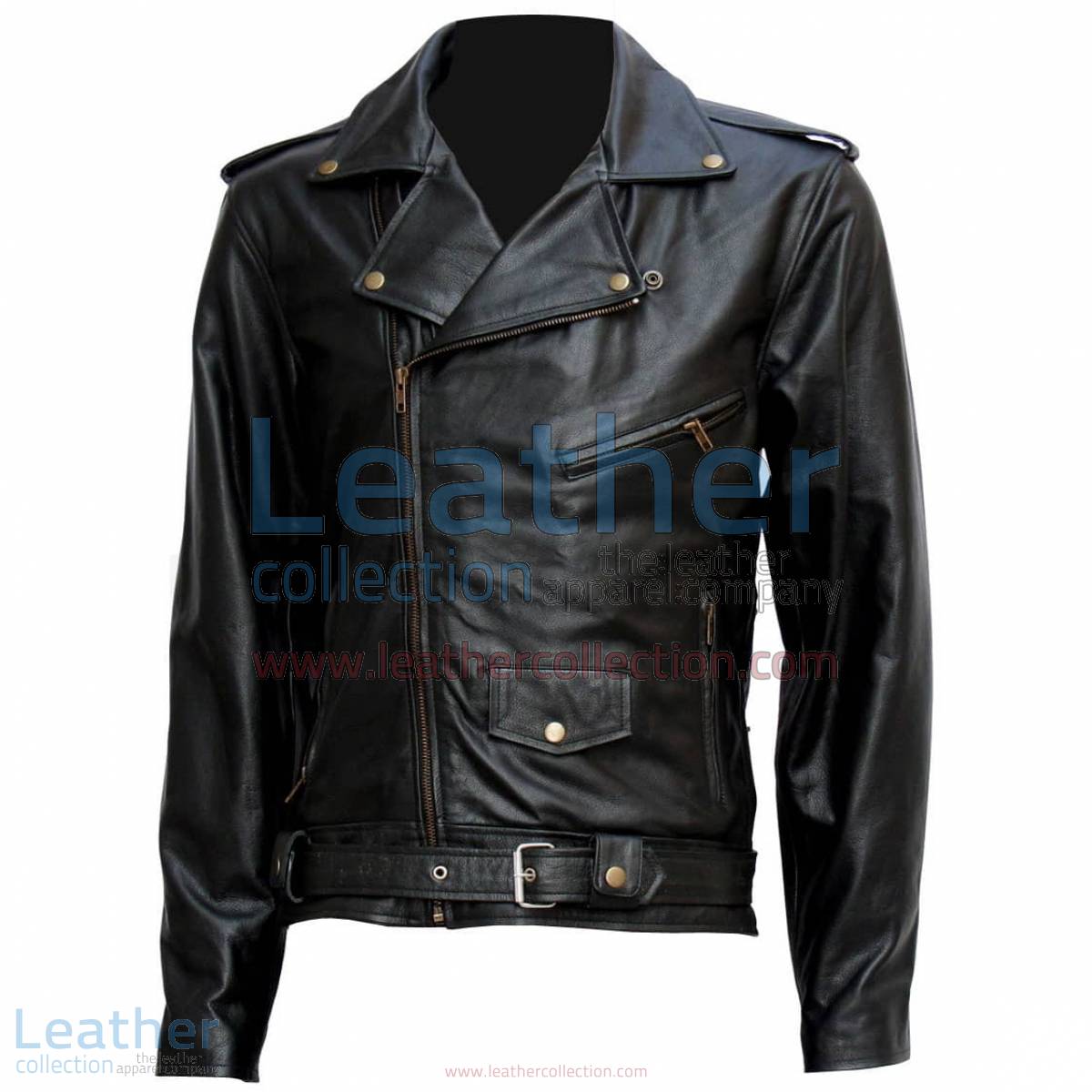 Terminator ” Arnold ” Biker Leather Jacket | terminator jacket,biker leather jacket