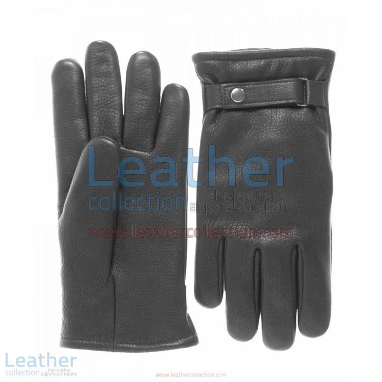 Tough Leather Gloves Black with Thinsulate Lining | leather gloves black,tough gloves