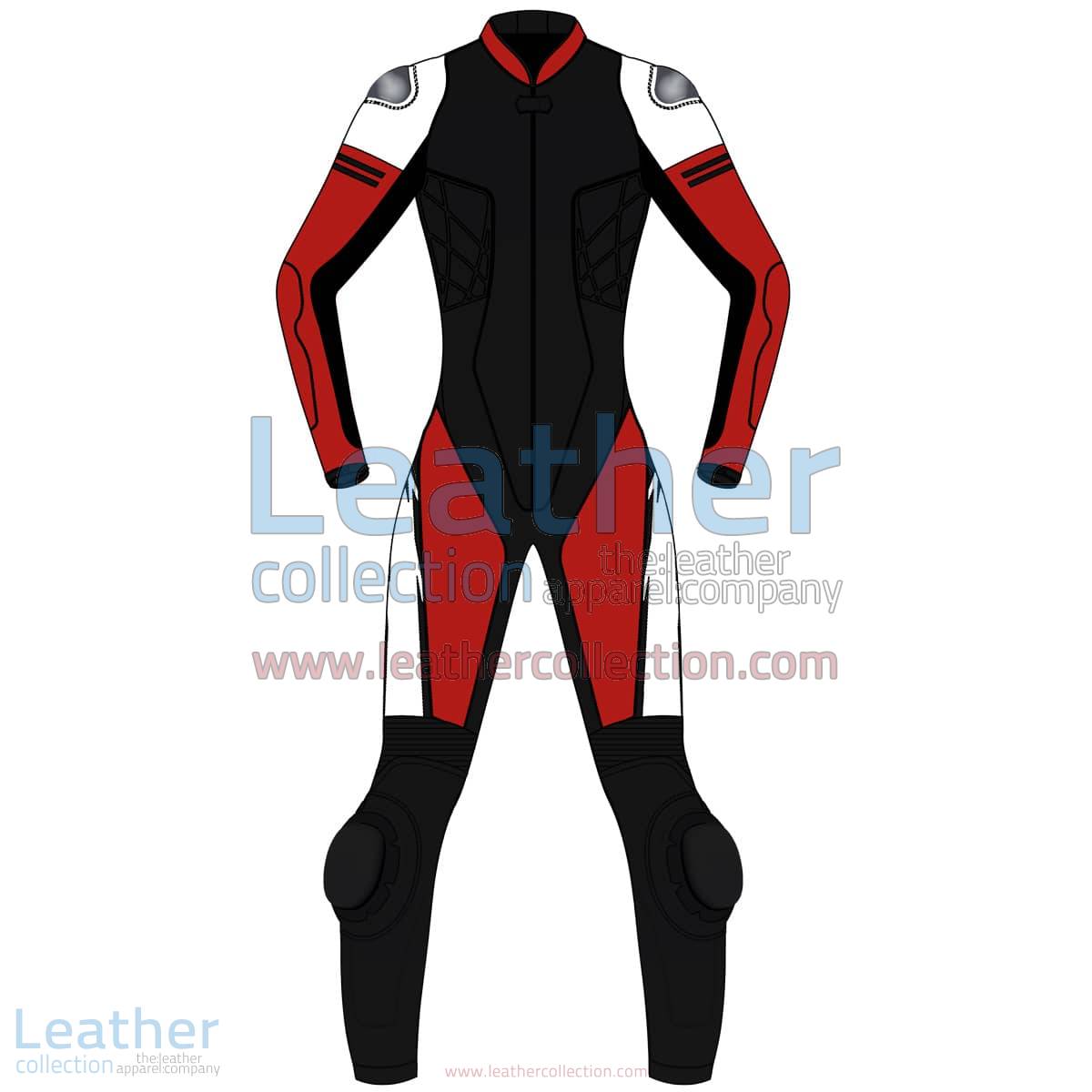Tri Color One-Piece Motorbike Leather Suit For Women | motorcycle Suit Women,Tri Color One-Piece motorcycle Leather Suit For Women