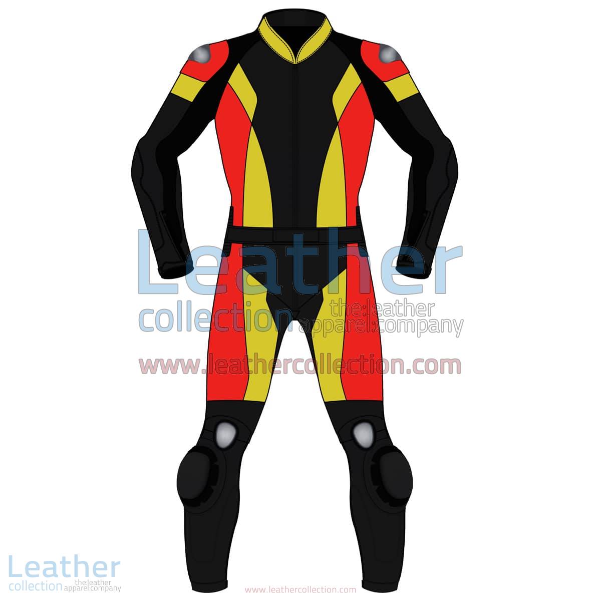 Tri Color Two-Piece Motorbike Leather Suit For Men | Two Piece motorcycle Leather Suit,Tri Color Two-Piece motorcycle Leather Suit For Men