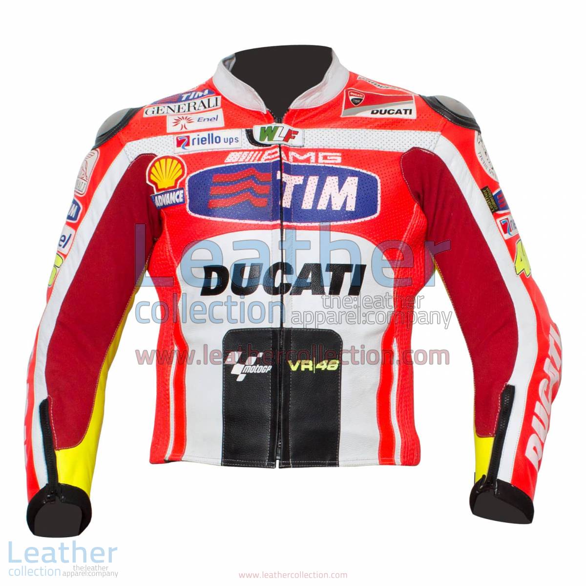 Valentino Rossi Ducati 2011 Leather Jacket | Ducati leather jacket,Valentino rossi jacket