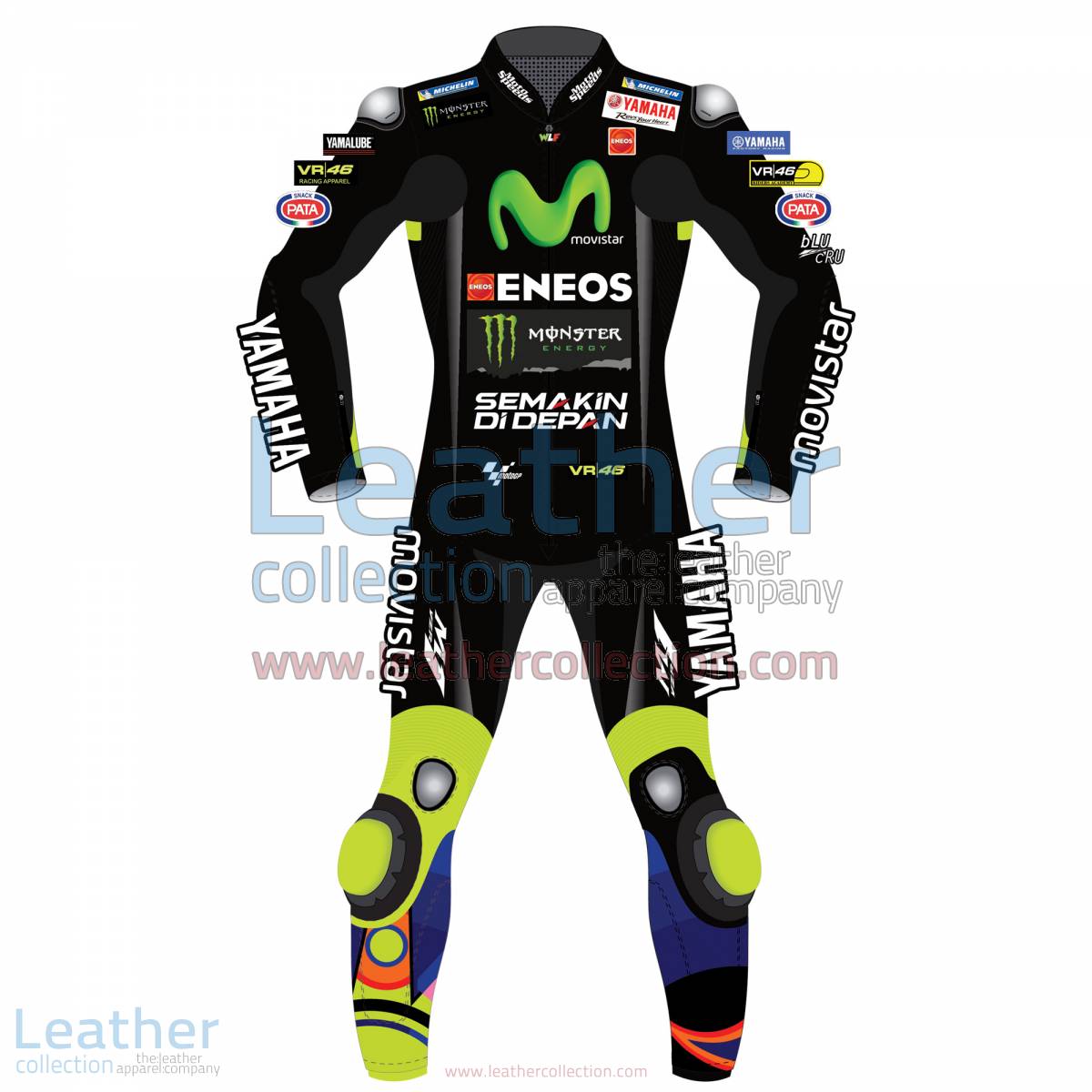 Valentino Rossi Movistar Yamaha Racing 2017 Suit Black | Yamaha racing,Valentino Rossi clothing